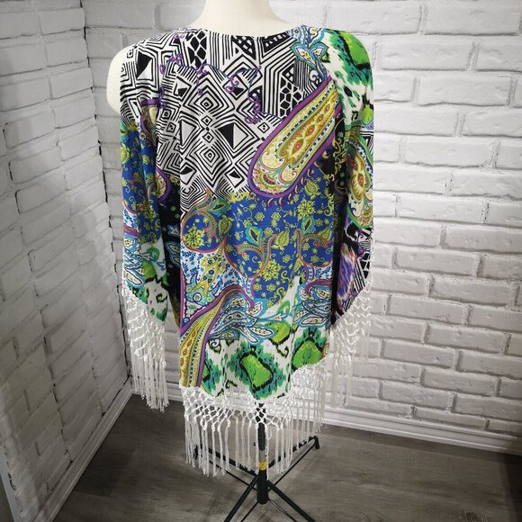 Chico's Ladies Multicolored Size 3 (Large) Cold Shoulder Top - Picture 2 of 10